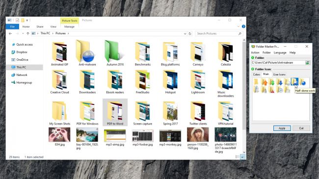 设置Windows 10专业版下文件和文件夹颜色的方法