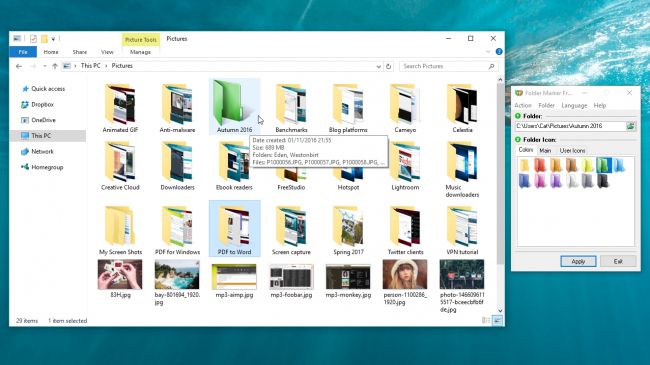 设置Windows 10专业版下文件和文件夹颜色的方法