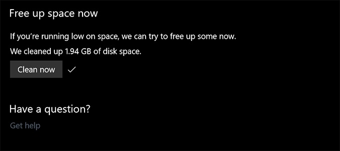 用Windows 10存储感应自动释放磁盘空间的方法